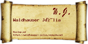 Waldhauser Júlia névjegykártya