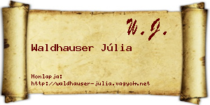 Waldhauser Júlia névjegykártya