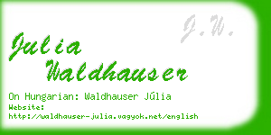 julia waldhauser business card
